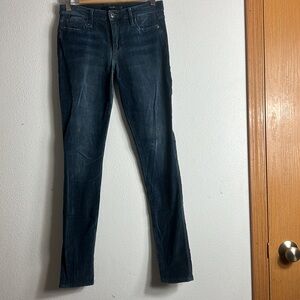 Joes Jeans slight stretch, blue velvet, Midrise skinny size 26